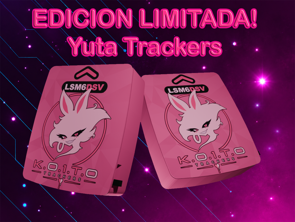 Edición limitada Yuta Trackers: dos trackers rosas K.O.I.T.O con sensor LSM6DSV